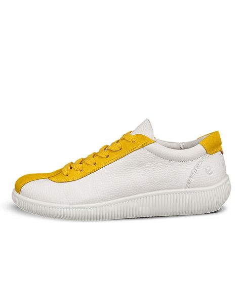 Pantofi casual dama ECCO Soft Zero W (White / Yellow)