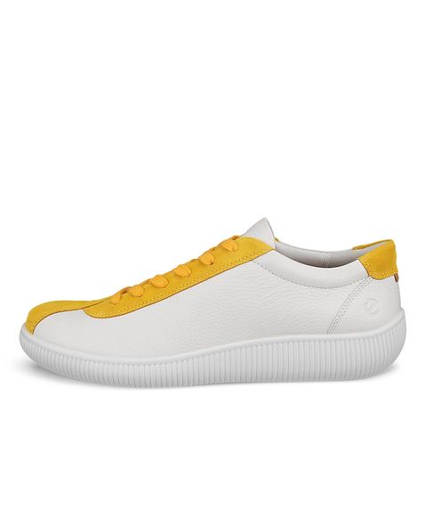Pantofi casual barbati ECCO Soft Zero M (White / Yellow)