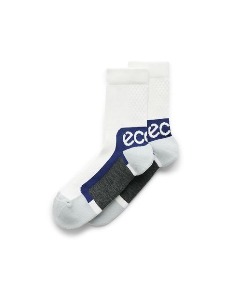Sosete outdoor unisex ECCO Tech Sporty (Bright white / Blue depth)
