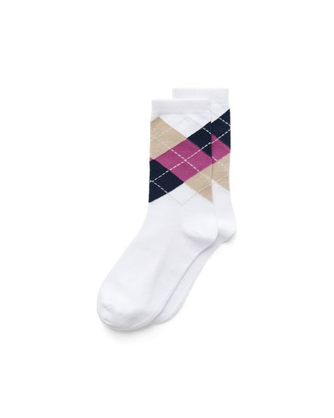 Sosete casual dama ECCO Classic Harlequin (Bright white)