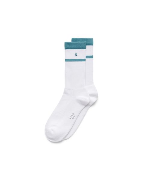 Sosete casual unisex ECCO Retro (White / Aquatic)